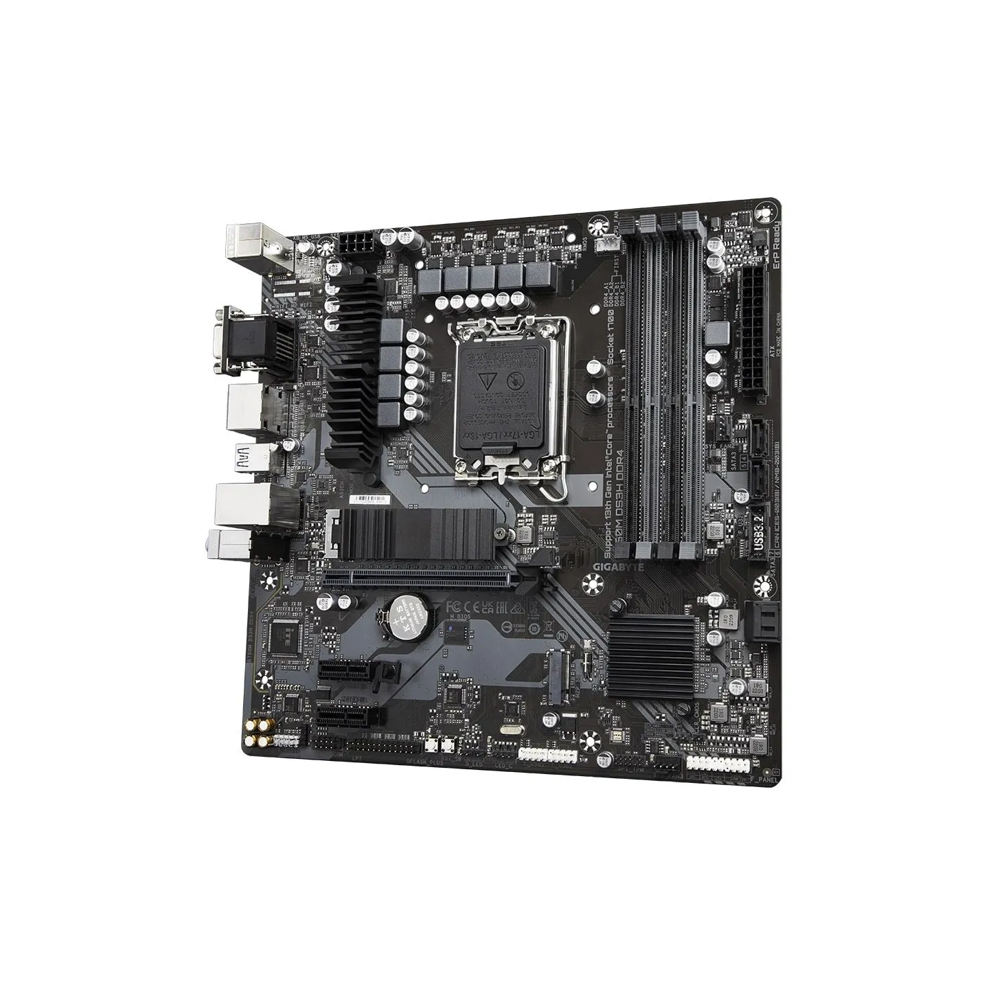 Gigabyte | B760M DS3H DDR4 1.0 M/B | Processor family Intel | Processor socket  LGA1700 | DDR4 DIMM | Memory slots 4 | Supported