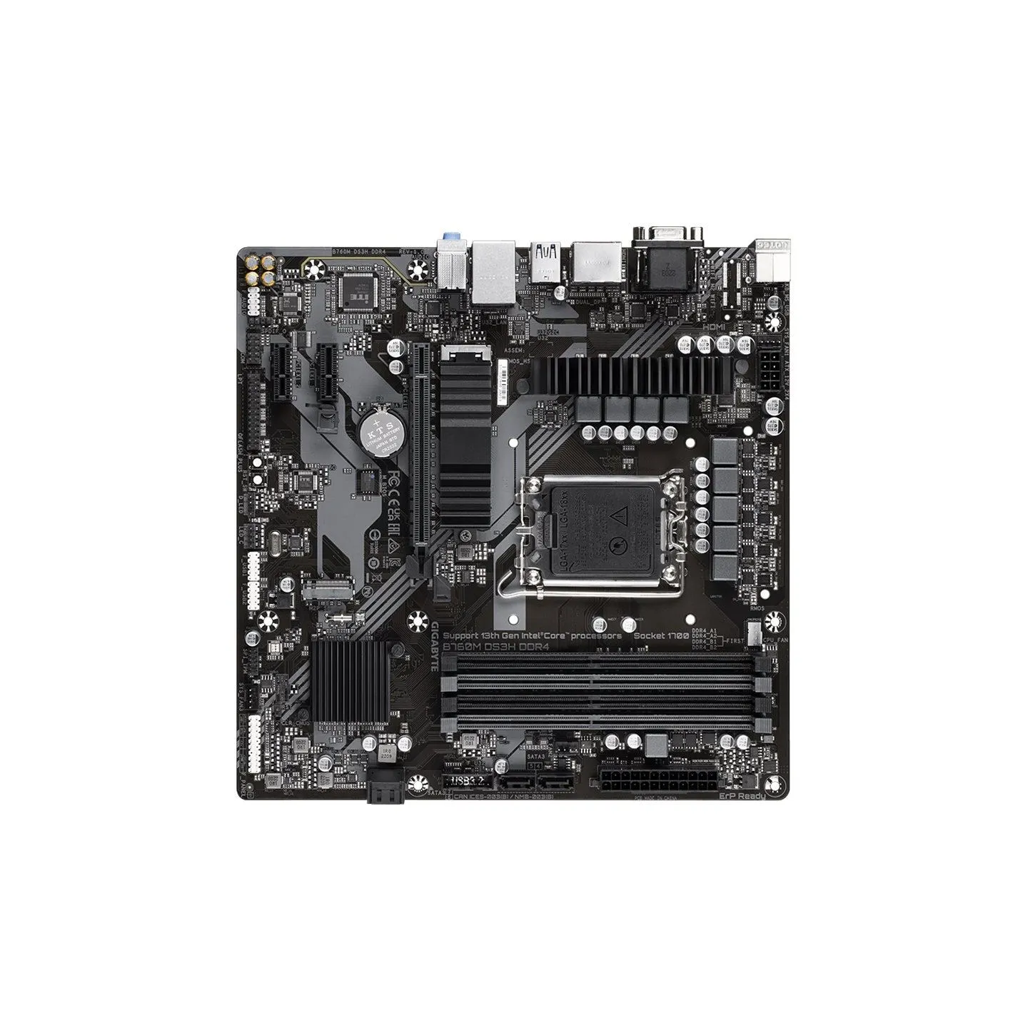 Gigabyte | B760M DS3H DDR4 1.0 M/B | Processor family Intel | Processor socket  LGA1700 | DDR4 DIMM | Memory slots 4 | Supported