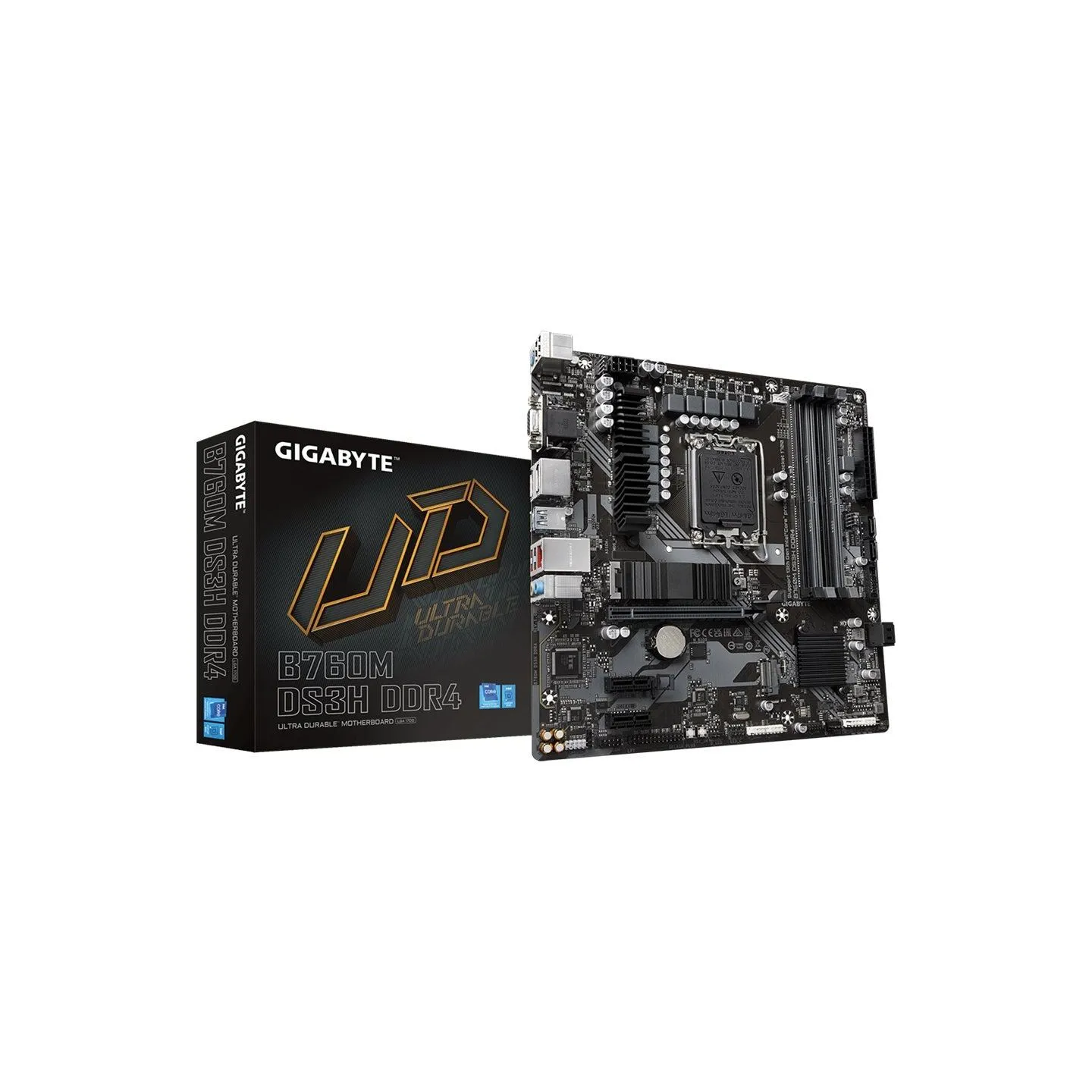 Gigabyte | B760M DS3H DDR4 1.0 M/B | Processor family Intel | Processor socket  LGA1700 | DDR4 DIMM | Memory slots 4 | Supported