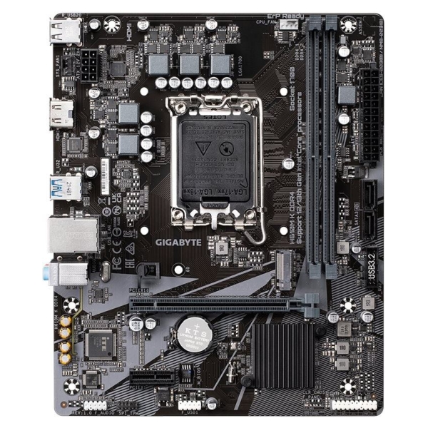 Gigabyte | H610M K DDR4 1.0 M/B | Processor family Intel | Processor socket  LGA1700 | DDR4 DIMM | Memory slots 2 | Supported ha