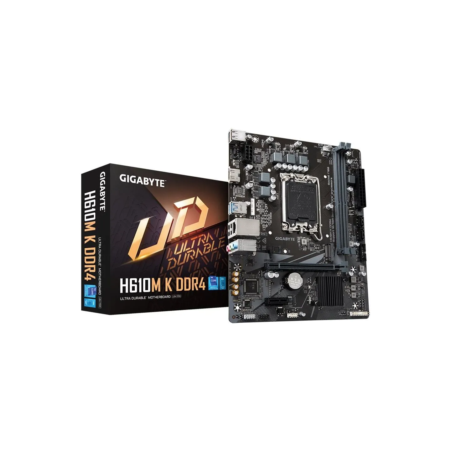Gigabyte | H610M K DDR4 1.0 M/B | Processor family Intel | Processor socket  LGA1700 | DDR4 DIMM | Memory slots 2 | Supported ha