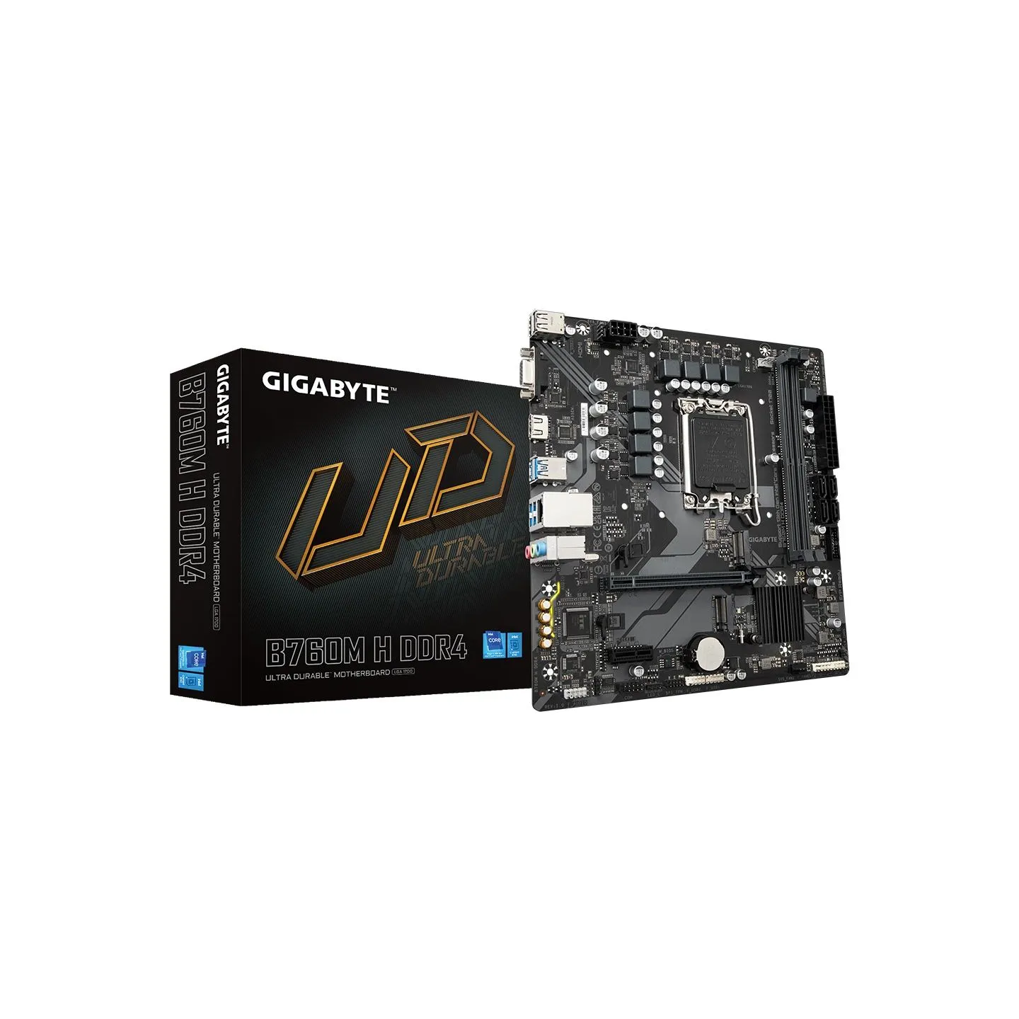 Gigabyte | B760M H DDR4 1.0 M/B | Processor family Intel | Processor socket LGA1700 | DDR4 DIMM | Memory slots 2 | Supported har