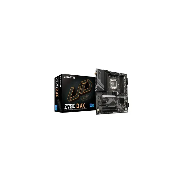 Gigabyte Z790 D AX | Processor family Intel | Processor socket LGA1700 | DDR5 | Supported hard disk drive interfaces SATA, M.2 |