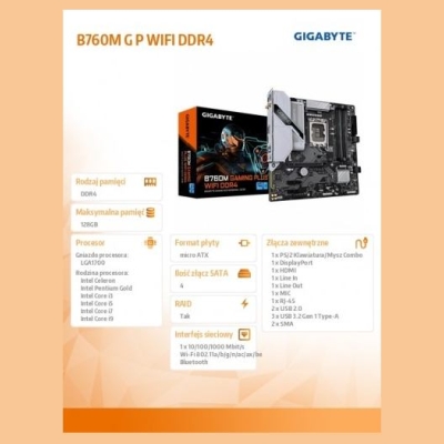 Gigabyte B760M G P WIFI DDR4 LGA1700 MB