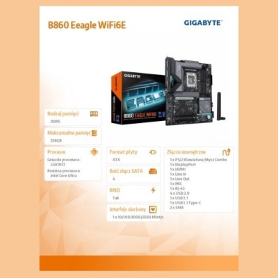 Gigabyte B860 EAGLE WIFI6E LGA1851 MB
