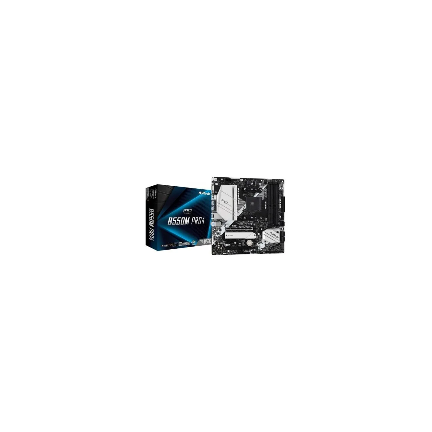Asrock Motherboard B550M Pro4 AM4 4DDR4 HDMI/DP/D-SUB M.2 mATX