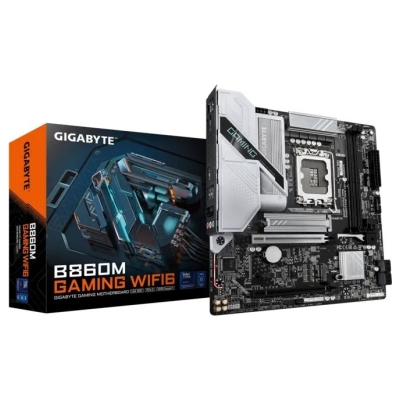 Gigabyte B860M GAMING WIFI6 | Processor family Intel | Processor socket LGA1851 | DDR5 | Supported hard disk drive interfaces M.