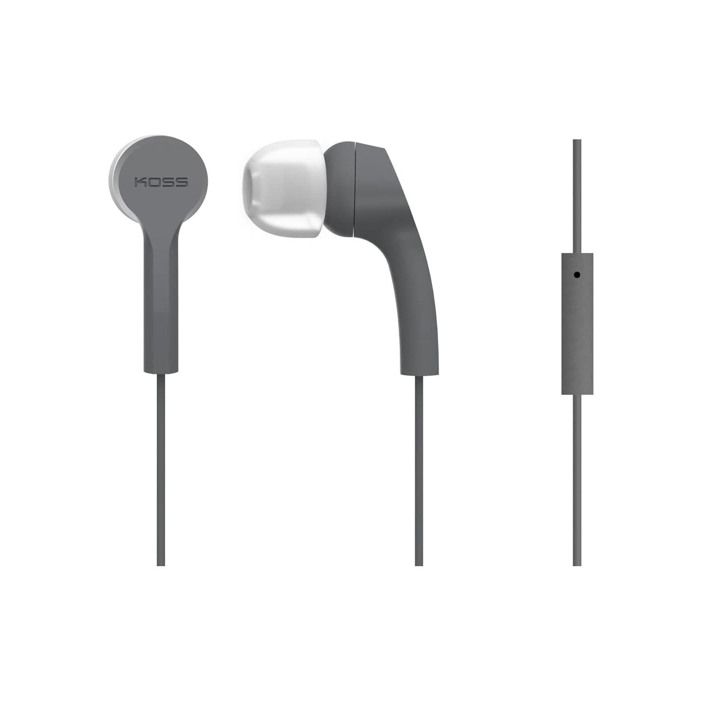 Koss | Headphones | KEB9iGRY | Wired | In-ear | Microphone | Gray