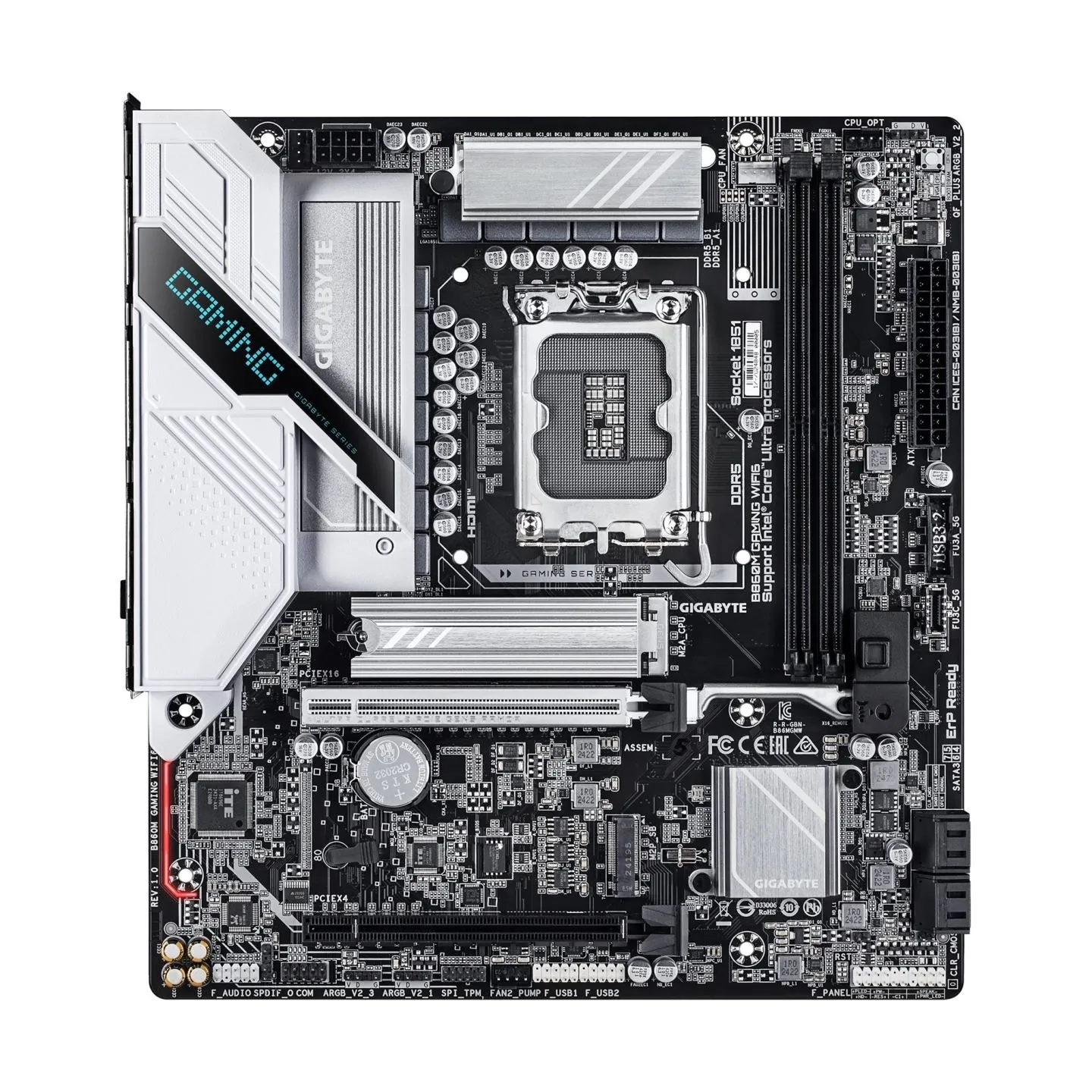 Gigabyte B860M GAMING WIFI6 | Processor family Intel | Processor socket LGA1851 | DDR5 | Supported hard disk drive interfaces M.