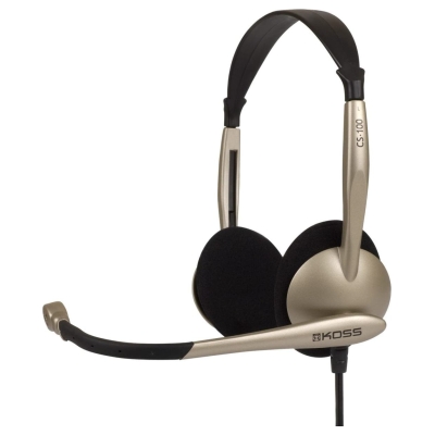 Koss | Headphones | CS100 | Wired | On-Ear | Microphone | Black/Gold