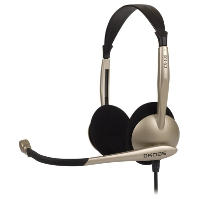 Koss | Headphones | CS100 | Wired | On-Ear | Microphone | Black/Gold