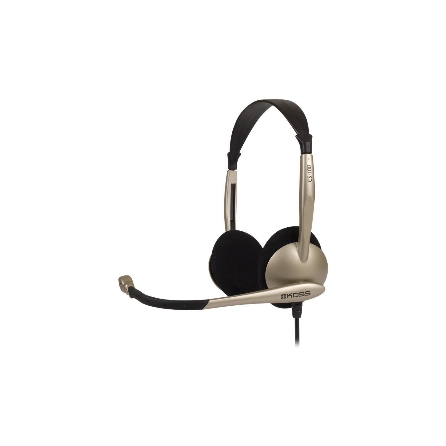 Koss | Headphones | CS100 | Wired | On-Ear | Microphone | Black/Gold