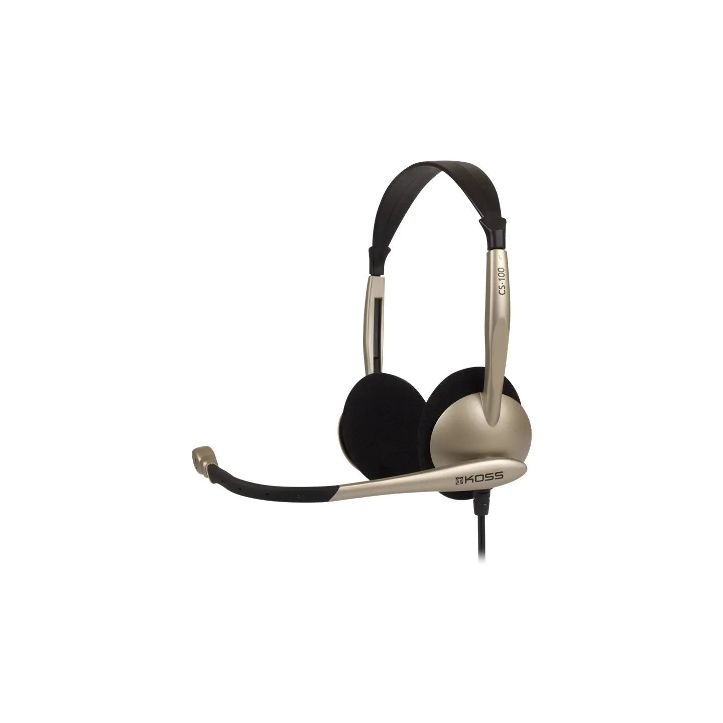Koss | Headphones | CS100 | Wired | On-Ear | Microphone | Black/Gold