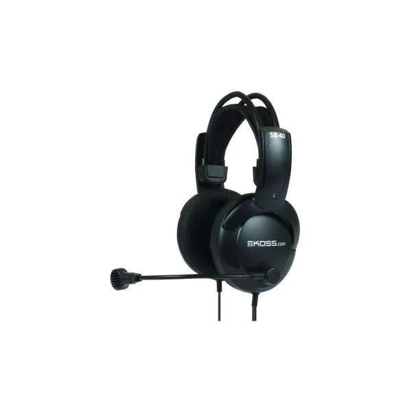 Koss | Headphones | SB40 | Wired | On-Ear | Microphone | Black