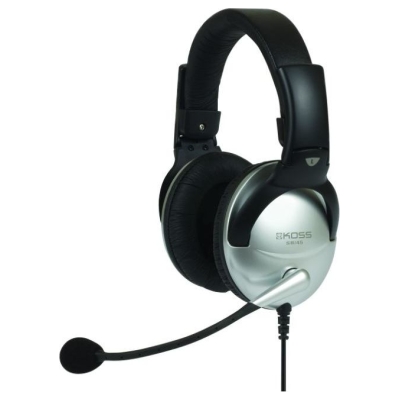 Koss | Headphones | SB45 | Wired | On-Ear | Microphone | Silver/Black | Noise canceling