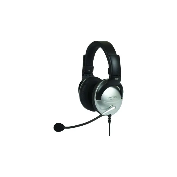Koss | Headphones | SB45 | Wired | On-Ear | Microphone | Silver/Black | Noise canceling