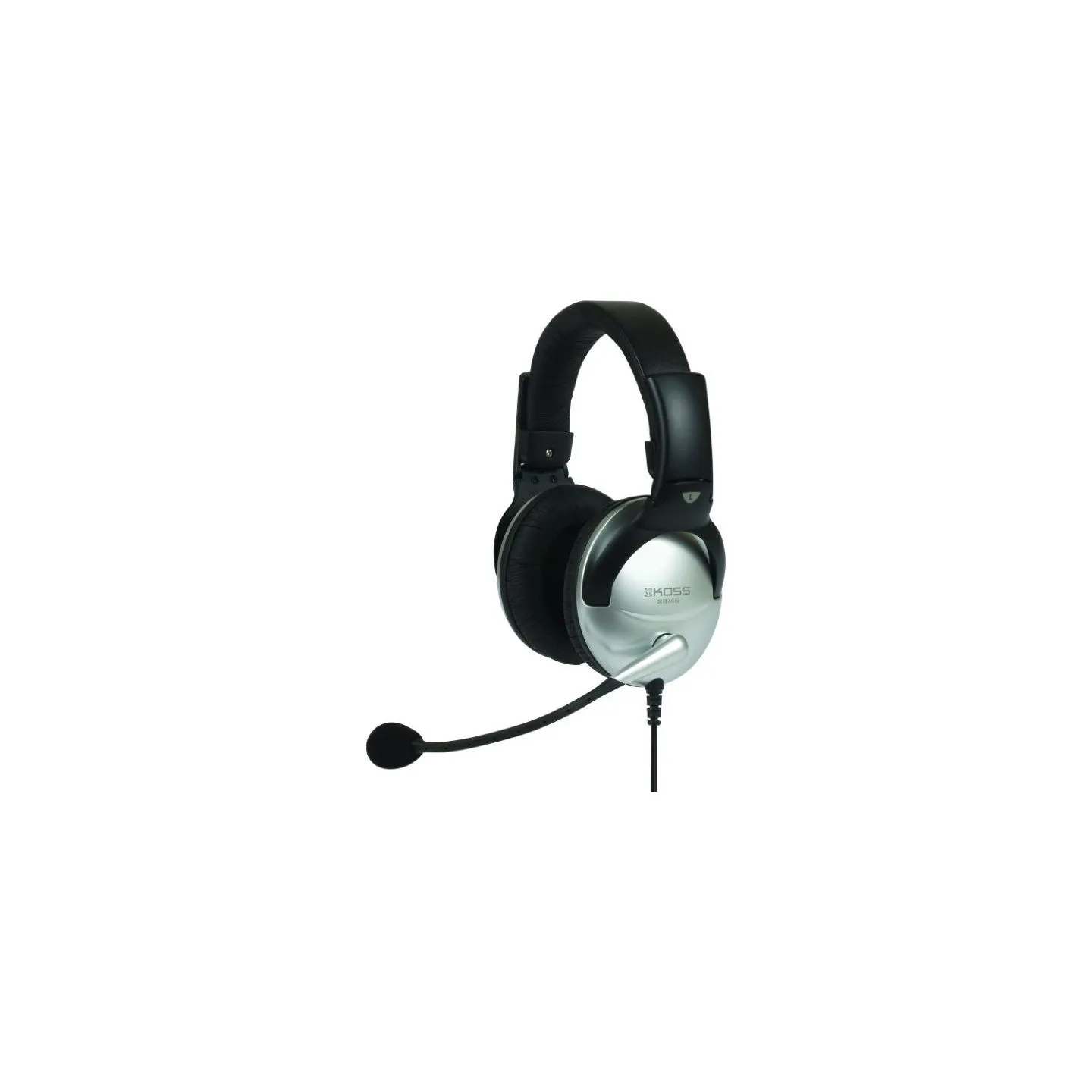 Koss | Headphones | SB45 | Wired | On-Ear | Microphone | Silver/Black | Noise canceling
