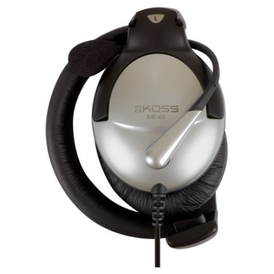 Koss | Headphones | SB45 | Wired | On-Ear | Microphone | Silver/Black | Noise canceling