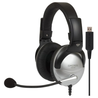 Koss | Gaming headphones | SB45 USB | Wired | On-Ear | Microphone | Silver/Black | Noise canceling