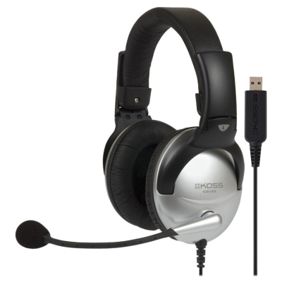 Koss | Gaming headphones | SB45 USB | Wired | On-Ear | Microphone | Silver/Black | Noise canceling