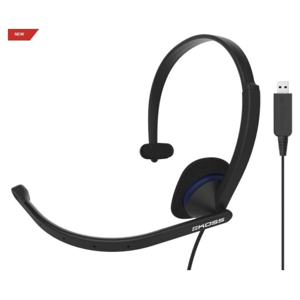 Koss | Headphones | CS195 USB | Wired | On-Ear | Microphone | Black
