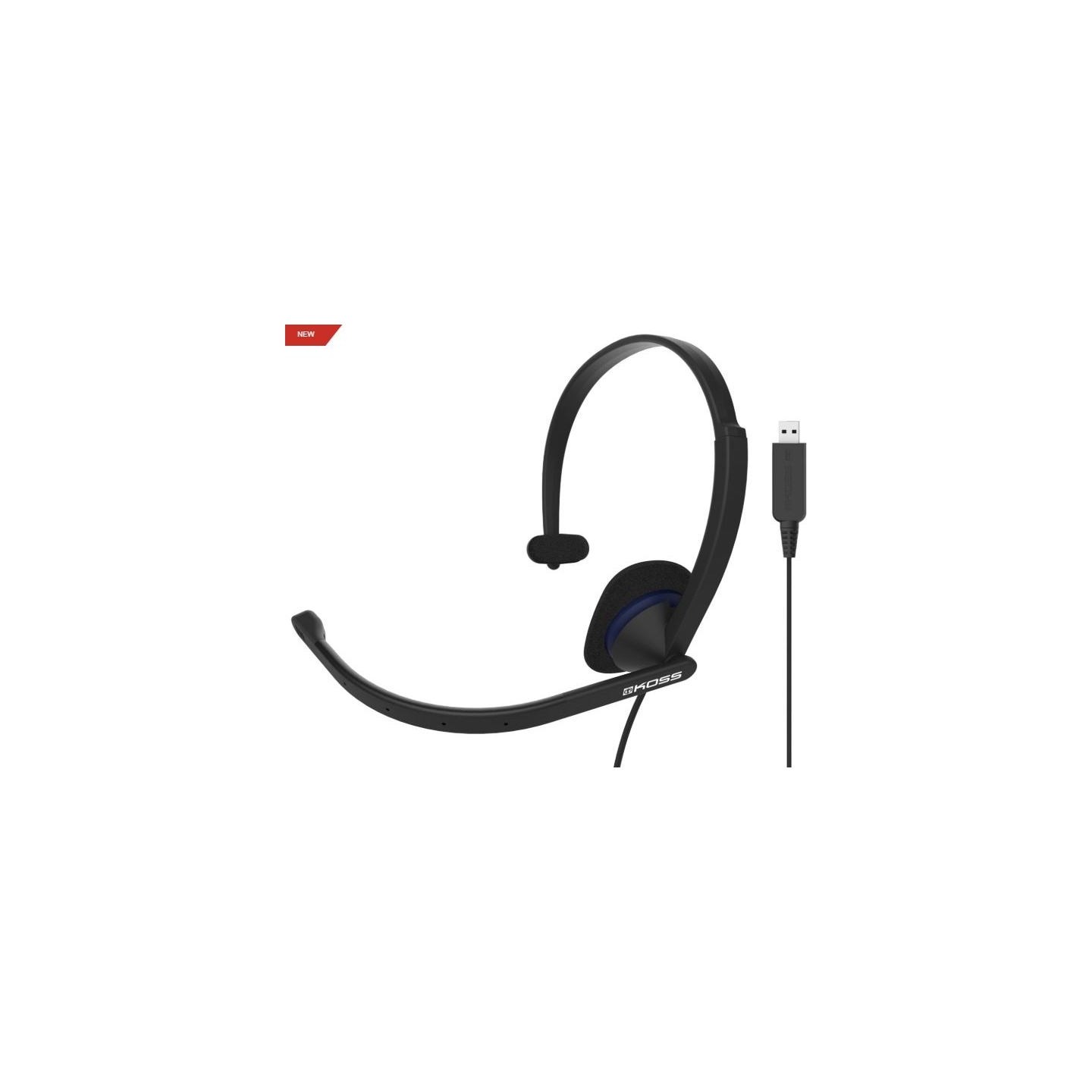 Koss | Headphones | CS195 USB | Wired | On-Ear | Microphone | Black