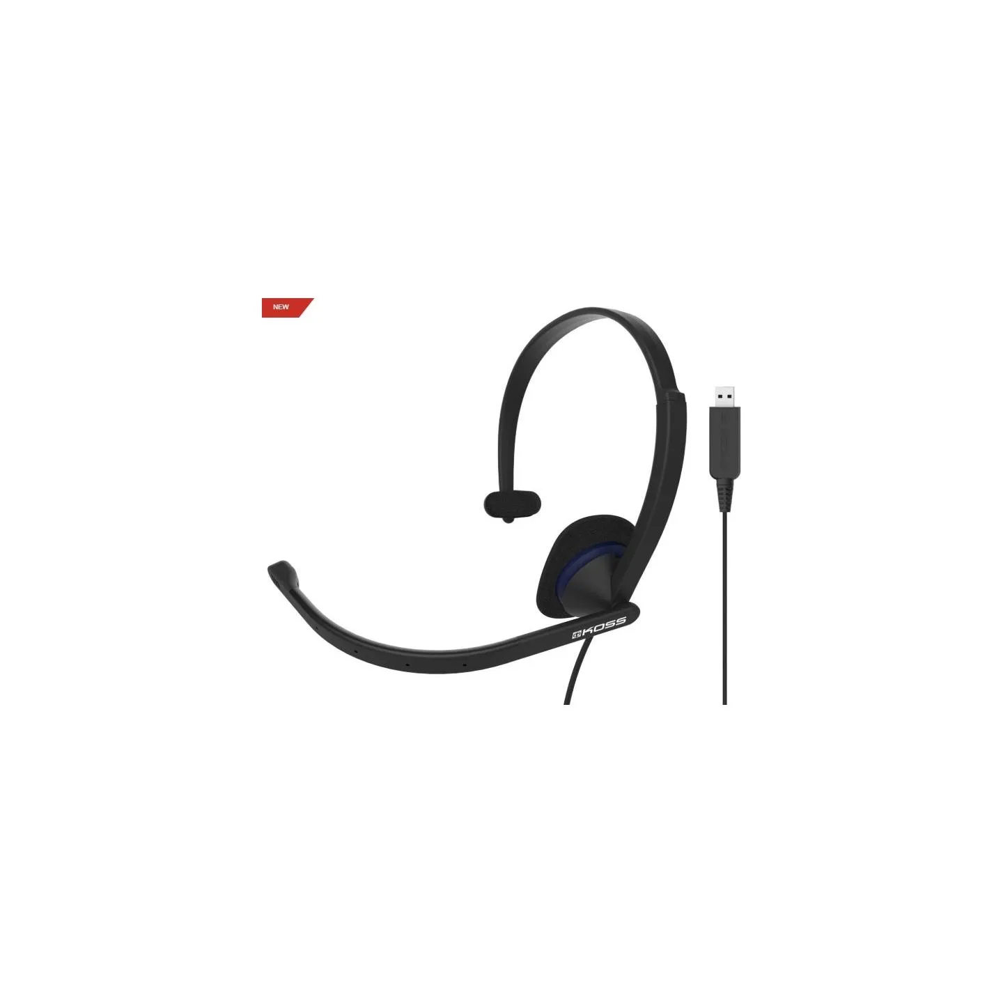 Koss | Headphones | CS195 USB | Wired | On-Ear | Microphone | Black