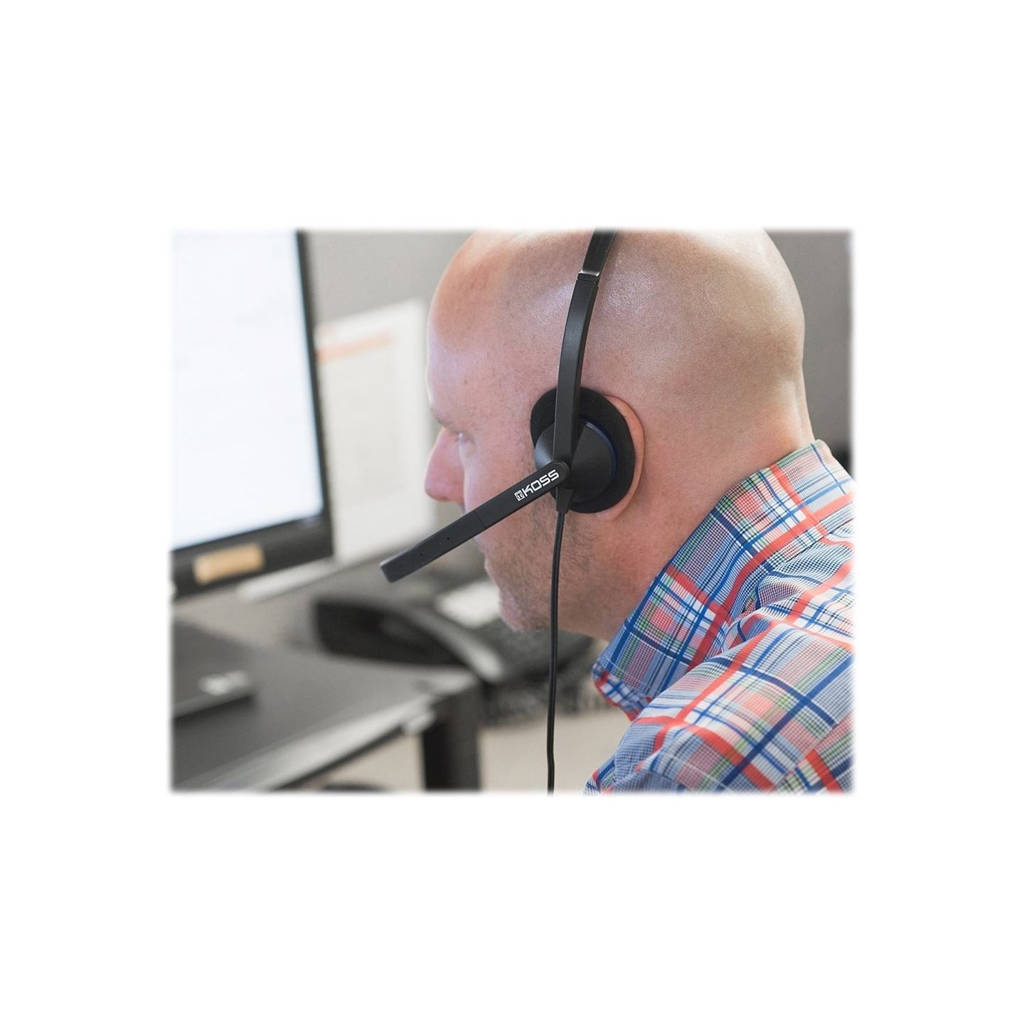 Koss | Headphones | CS195 USB | Wired | On-Ear | Microphone | Black