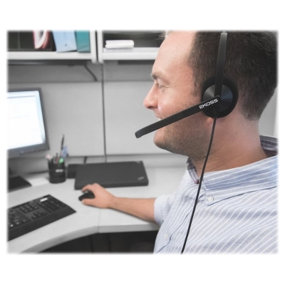 Koss | Headphones | CS195 USB | Wired | On-Ear | Microphone | Black