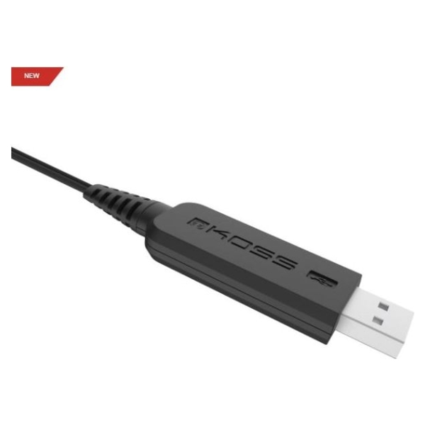 Koss | Headphones | CS200 USB | Wired | On-Ear | Microphone | Black