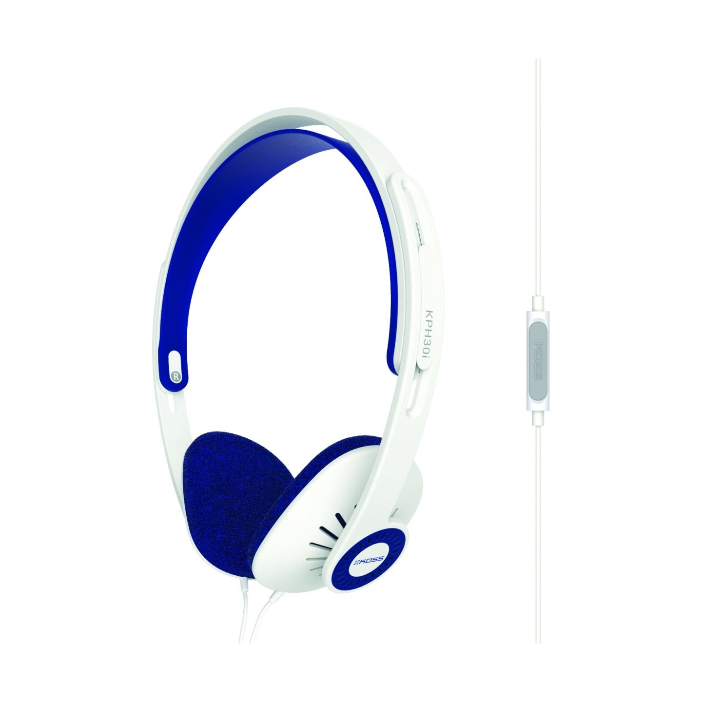 Koss | Headphones | KPH30iW | Wired | On-Ear | Microphone | White