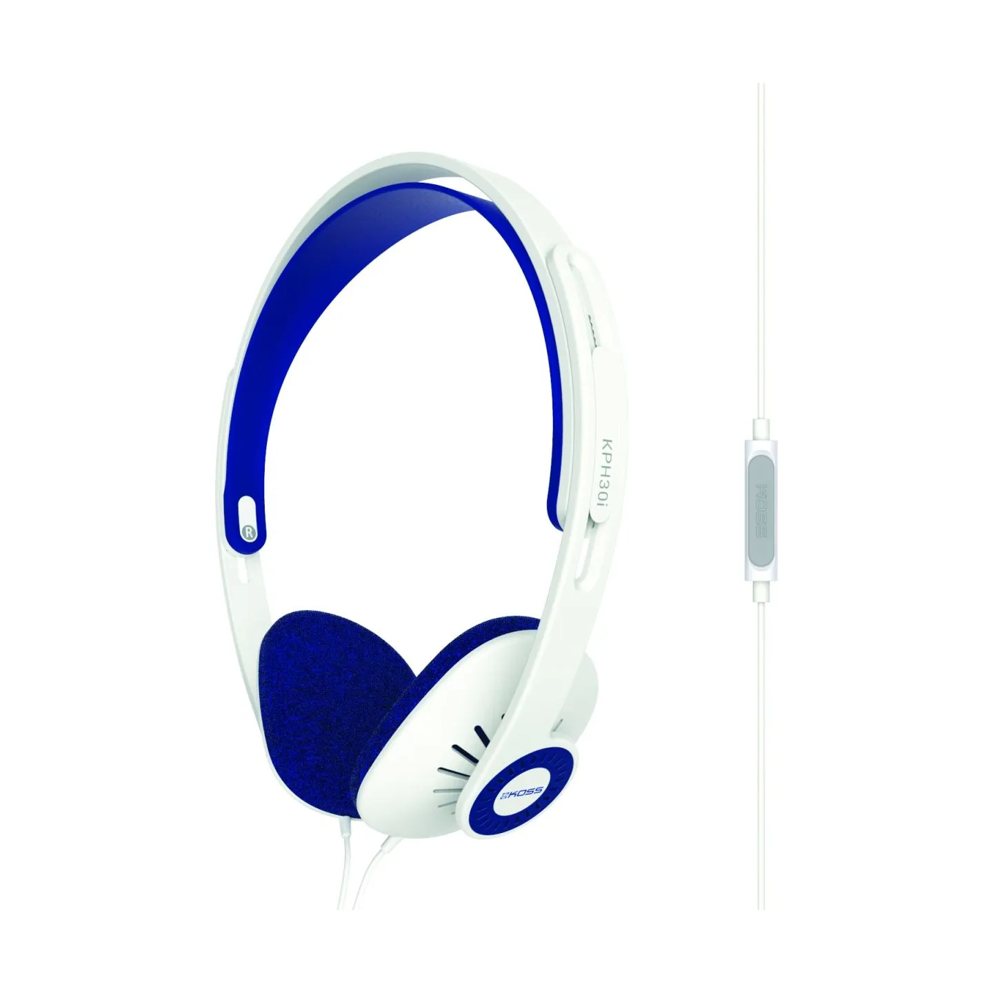 Koss | Headphones | KPH30iW | Wired | On-Ear | Microphone | White