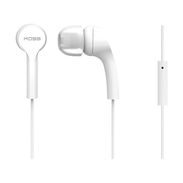 Koss | Headphones | KEB9iW | Wired | In-ear | Microphone | White