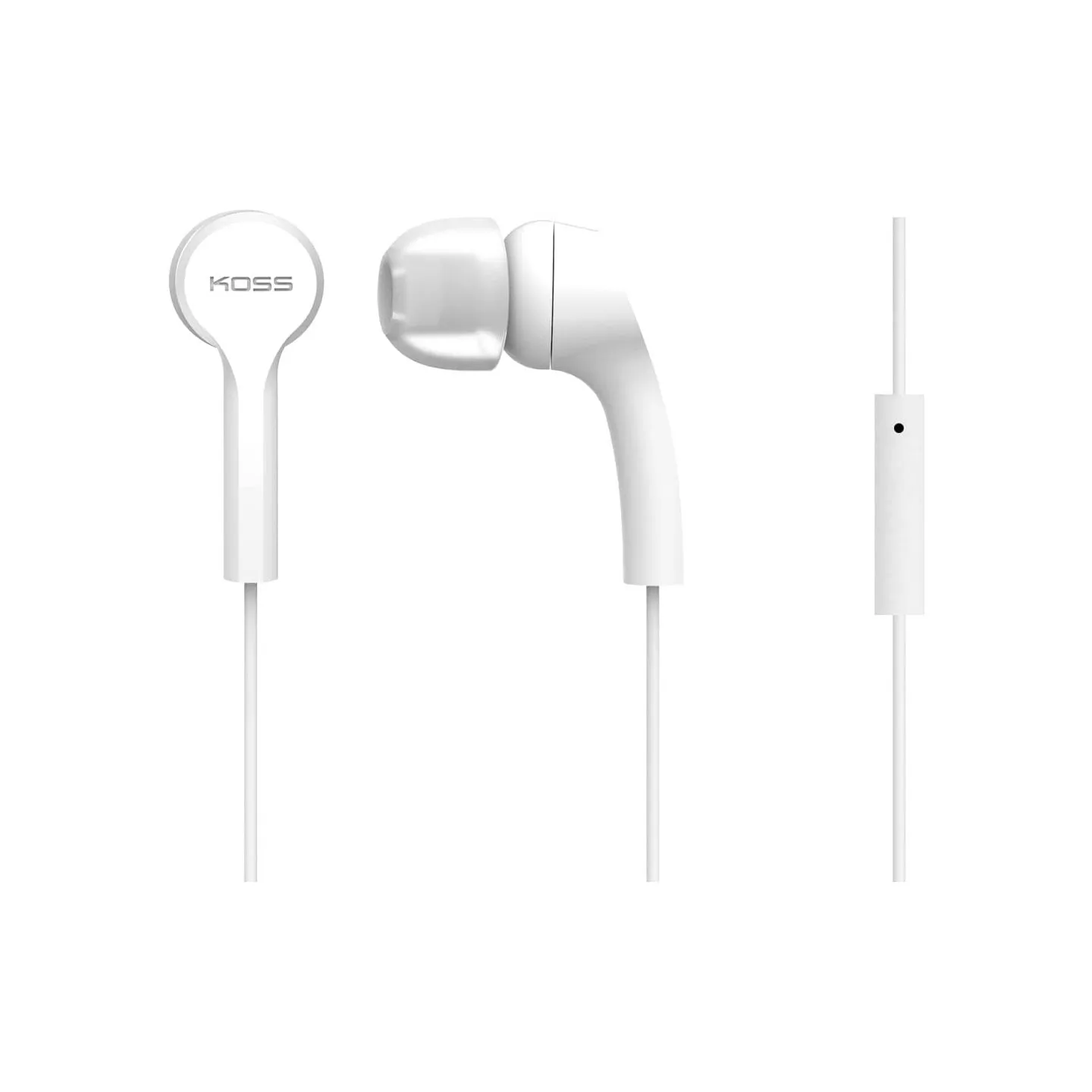 Koss | Headphones | KEB9iW | Wired | In-ear | Microphone | White