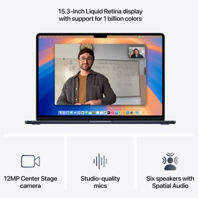 Apple MacBook | Air | Midnight | 15 " | 2880 x 1864 pixels | Apple M4 | 16 GB | Solid-state drive capacity 512 GB | Apple M4 chi