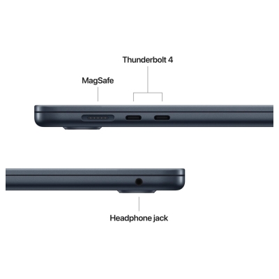 Apple MacBook | Air | Midnight | 15 " | 2880 x 1864 pixels | Apple M4 | 16 GB | Solid-state drive capacity 512 GB | Apple M4 chi