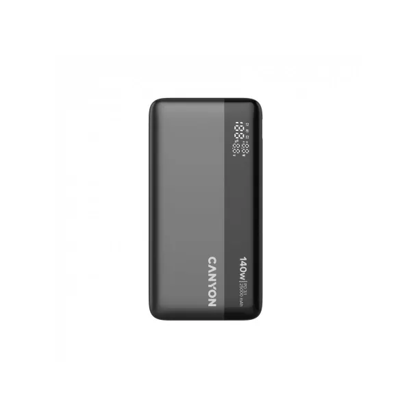 Canyon Power Bank PB-240, 25000mAh PD140W display power bank,Size160.0x82x27 mm Weight 508+-10g, Dark Grey