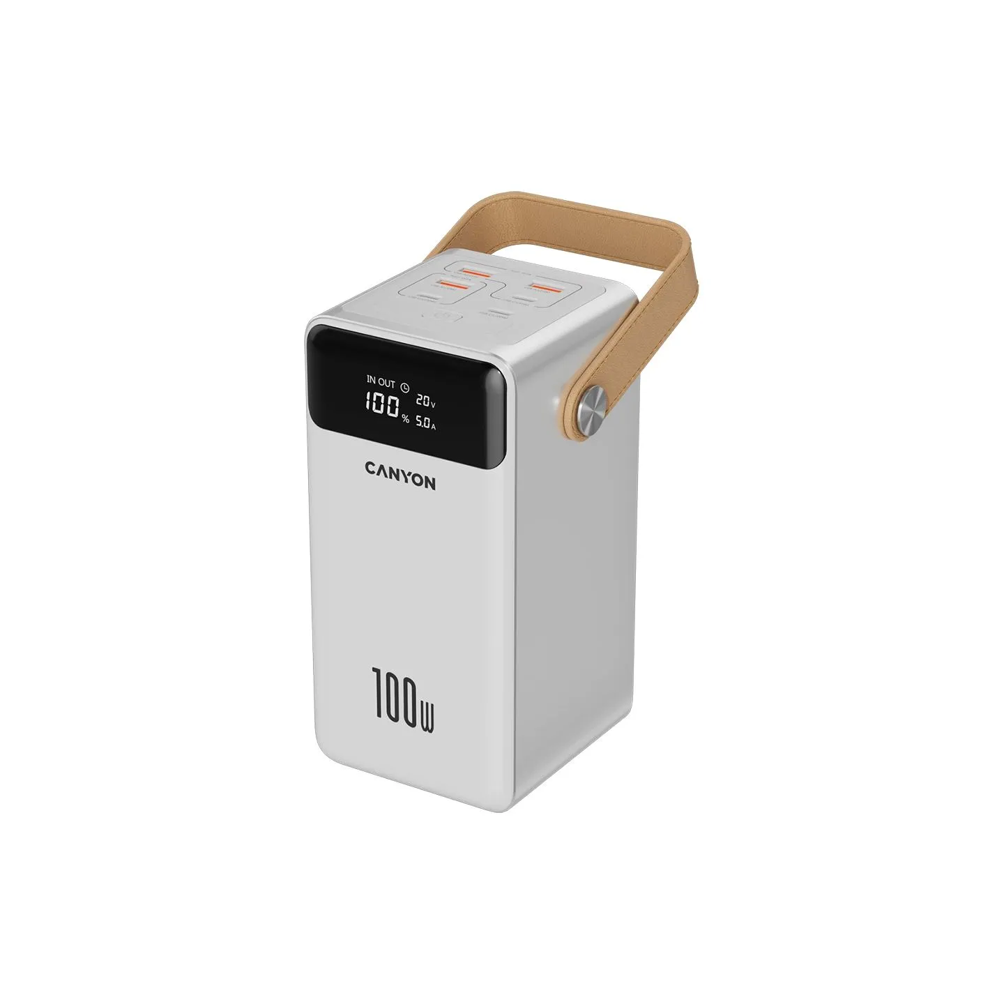 Canyon power bank OnPower 610 metal 60000 mAh PD100W White