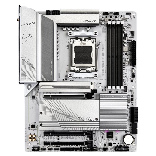 Gigabyte | B650 A ELITE AX ICE | Processor family AMD | Processor socket AM5 | DDR5 DIMM | Supported hard disk drive interfaces 