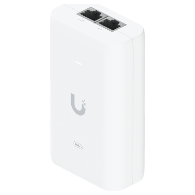 Ubiquiti PoE++ Adapter; Delivers up to 60W of PoE++; Surge, peak pulse, and overcurrent protection; Contains RJ45 data input, AC