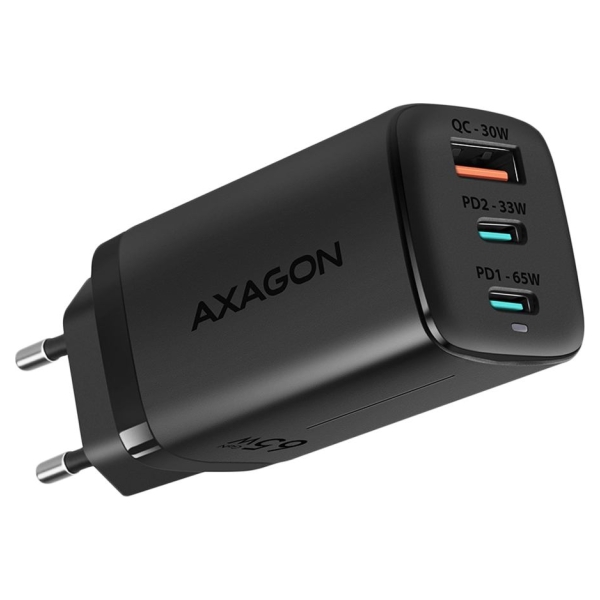 Axagon ACU-DPQ65 GAN WA ll charger, 3x port USB