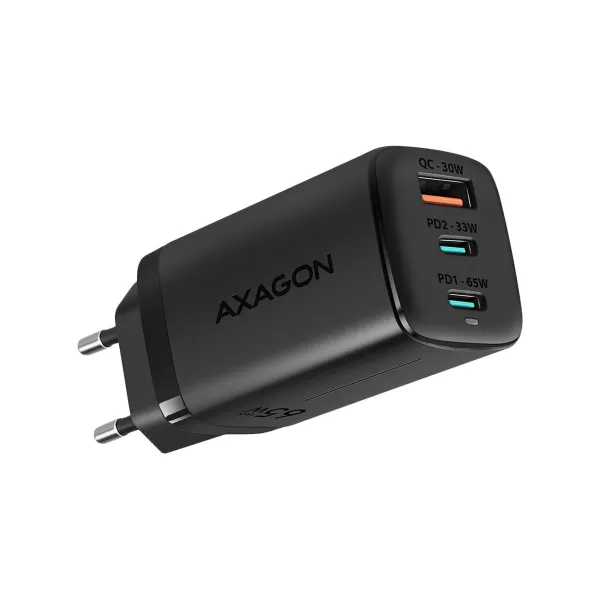 Axagon ACU-DPQ65 GAN WA ll charger, 3x port USB