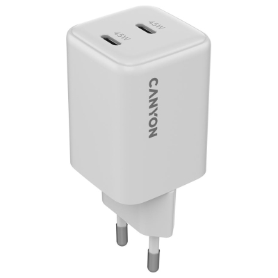Canyon charger CU45CC GaN 45W 2xPD EU White