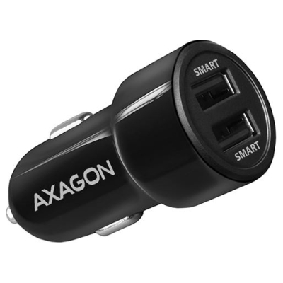 Axagon PWC-5V5 car charger Smart 5V 2,4A + 2,4A, 24W, black