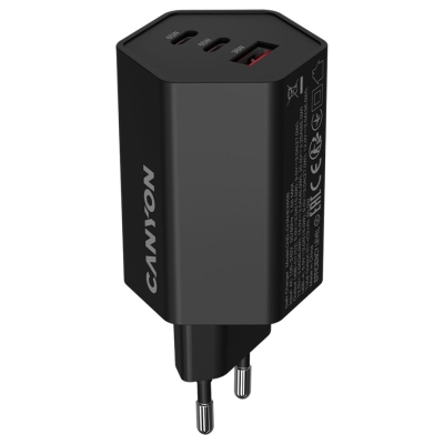 Canyon charger HEXAGON 65 GaN 65W 2xPD 1xQC EU Black