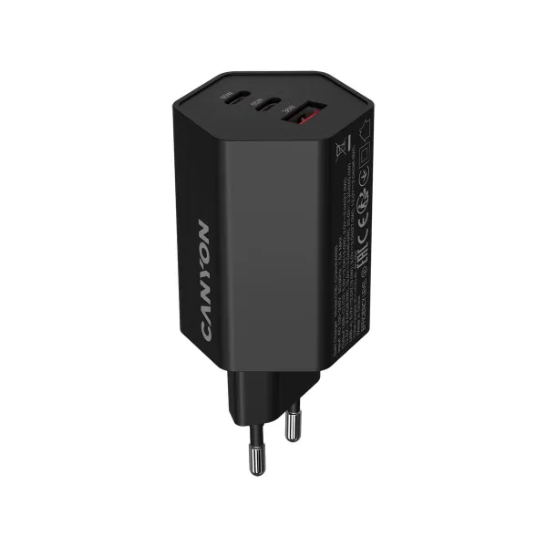 Canyon charger HEXAGON 65 GaN 65W 2xPD 1xQC EU Black