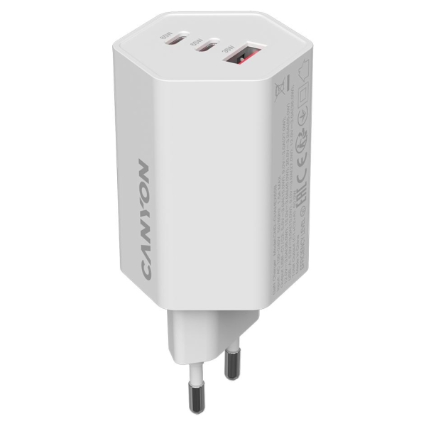 Canyon charger HEXAGON 65 GaN 65W 2xPD 1xQC EU White