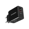 Axagon Dual wallcharger <240V / 2x USB port QC3.0/AFC/FCP + 5V-1.2A. 24W total power.