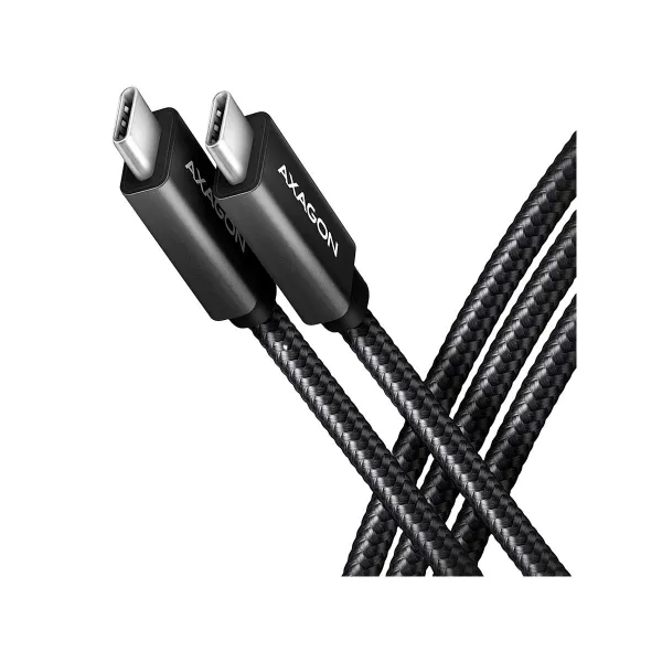 Axagon Data and charging USB 480Mbps cable length 1 m. PD 240W, 5A. Black braided.