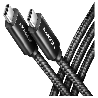 Axagon Data and charging USB 480Mbps cable length 2.5 m. PD 240W, 5A. Black braided.